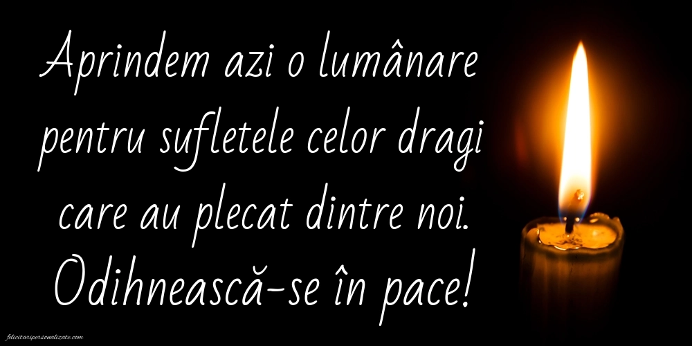 Imagini cu Mesaje de Comemorare: Lumânari (Comemorare)