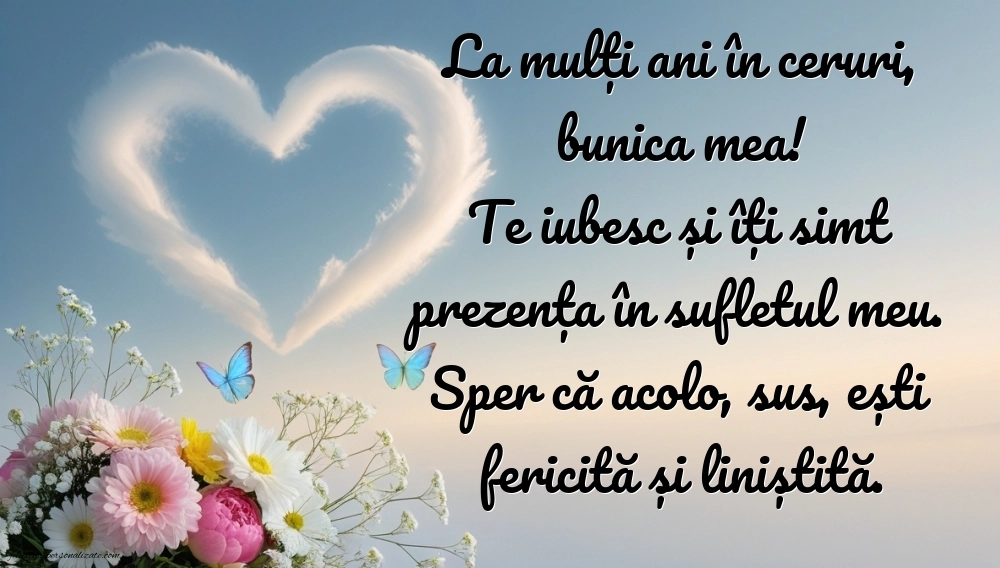 Imagini de La mulți ani pentru bunica decedată: La mulți ani (Comemorare)