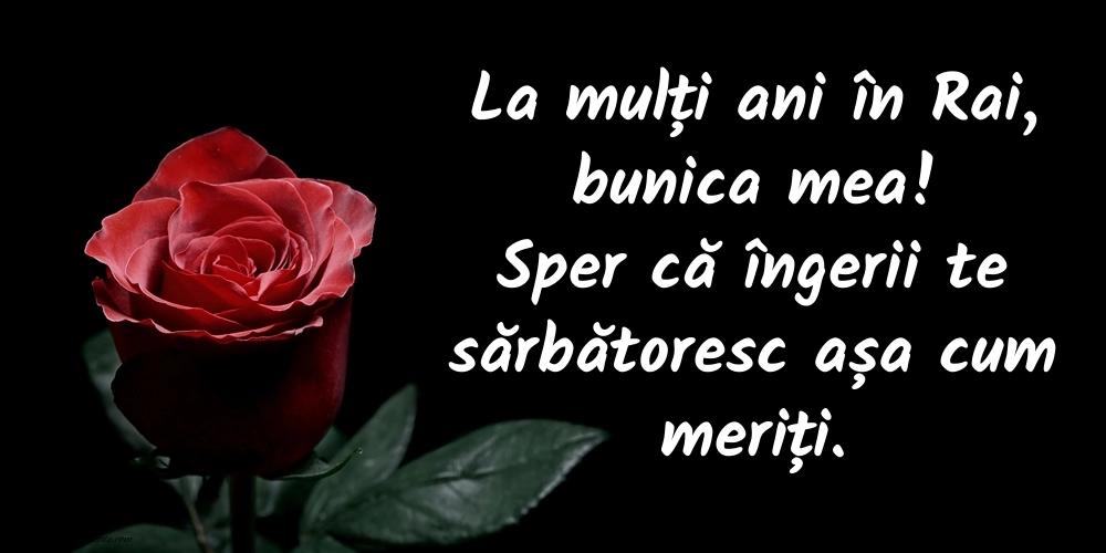 Imagini de La mulți ani pentru bunica decedată: La mulți ani (Comemorare)