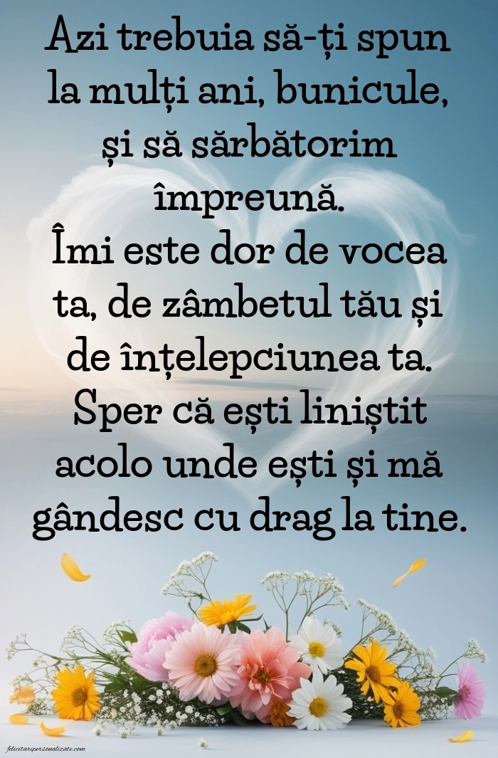 Imagini de La Mulți Ani pentru Bunic din Cer: La mulți ani (Comemorare)