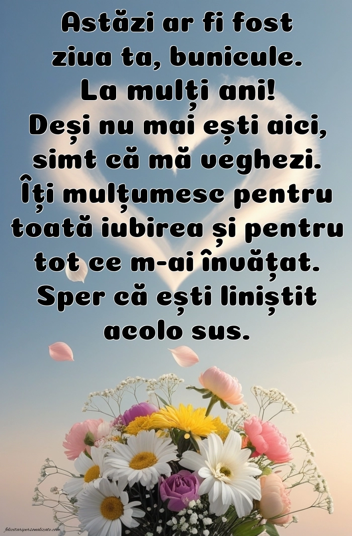 Imagini de La mulți ani pentru bunicul care murit: La mulți ani (Comemorare)