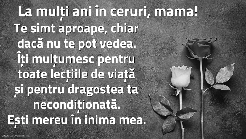 Imagini de La mulți ani pentru mama decedată: La mulți ani (Comemorare)