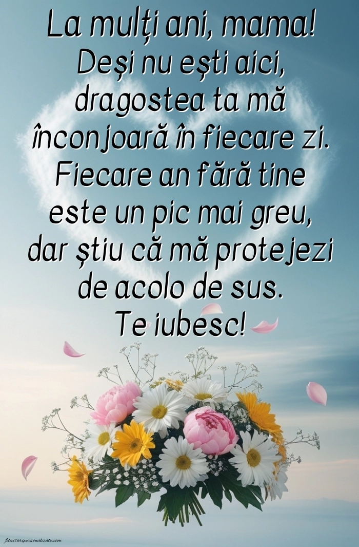 Imagini de La Mulți Ani pentru Mama din Cer: La mulți ani (Comemorare)