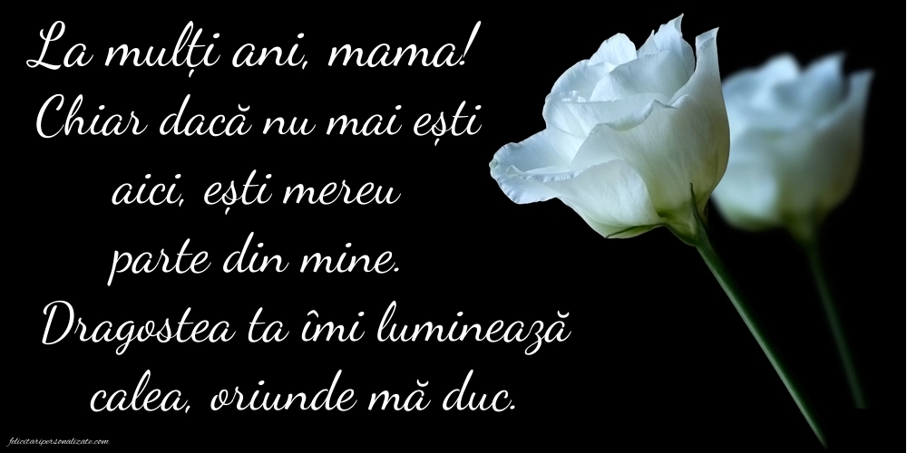 Imagini de La mulți ani pentru mama decedată: La mulți ani (Comemorare)