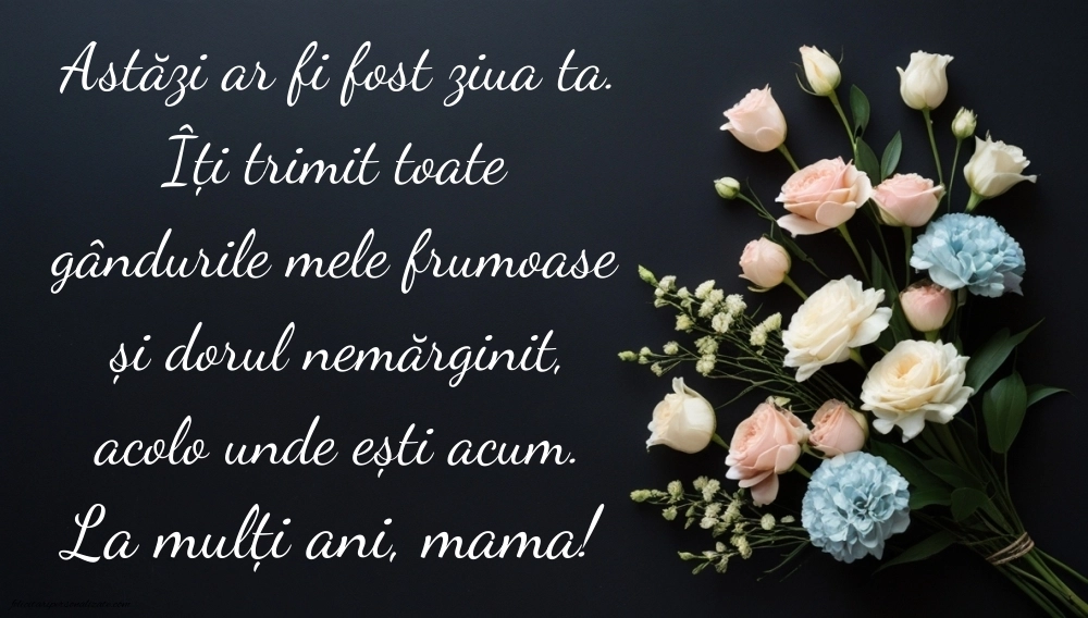Imagini de La Mulți Ani pentru Mama din Cer: La mulți ani (Comemorare)