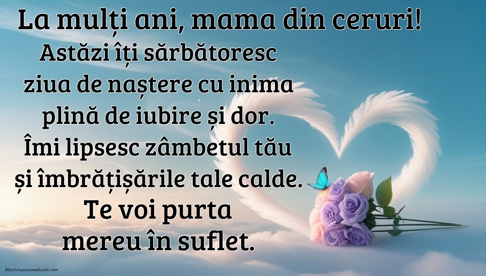 Imagini de La Mulți Ani pentru Mama din Cer: La mulți ani (Comemorare)