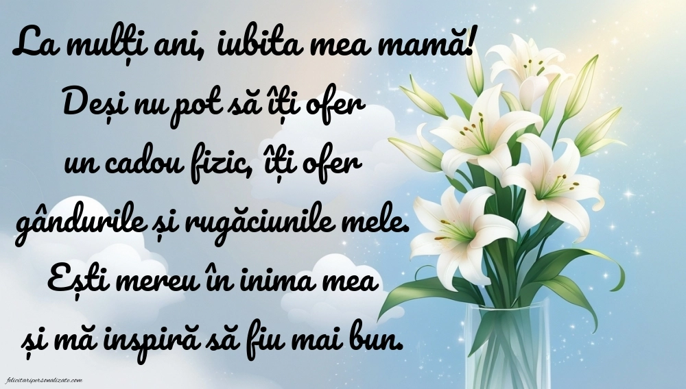 Imagini de La mulți ani pentru mama decedată: La mulți ani (Comemorare)