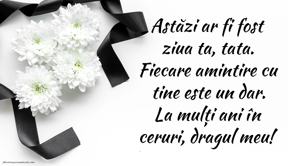 Imagini de La Mulți Ani pentru Tata din Cer: La mulți ani (Comemorare)