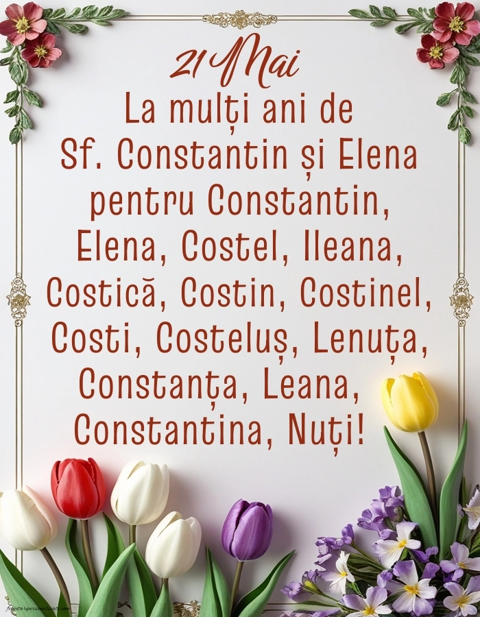 Imagini de Sfinții Constantin și Elena (21 Mai): Flori
