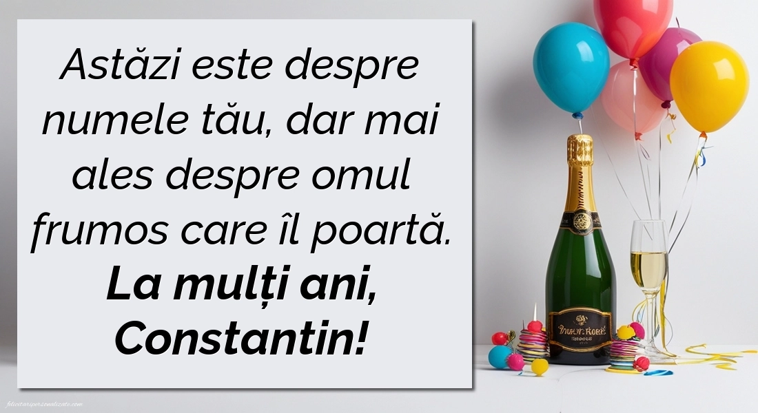 Poze cu mesaje de Sf. Constantin și Elena: Șampanie și baloane