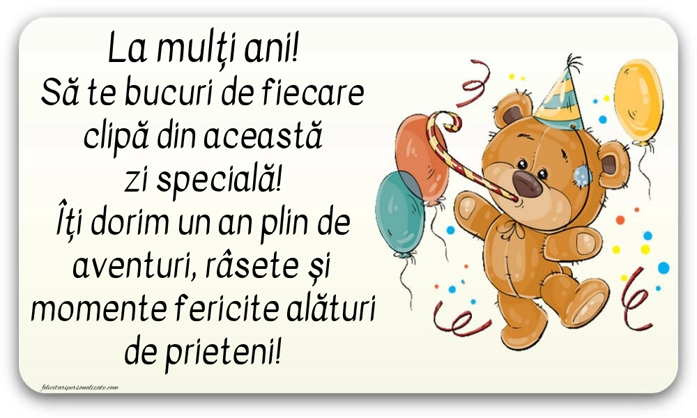 Felicitări și Imagini de Ziua de Naștere pentru Copii: Baloane