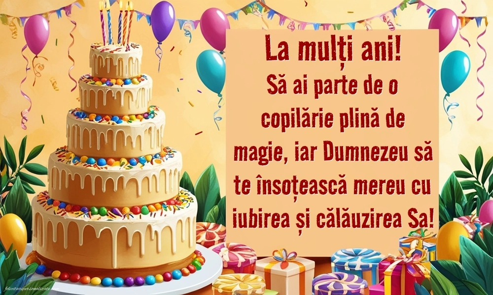 Felicitări și Imagini de Ziua de Naștere pentru Copii: Tort