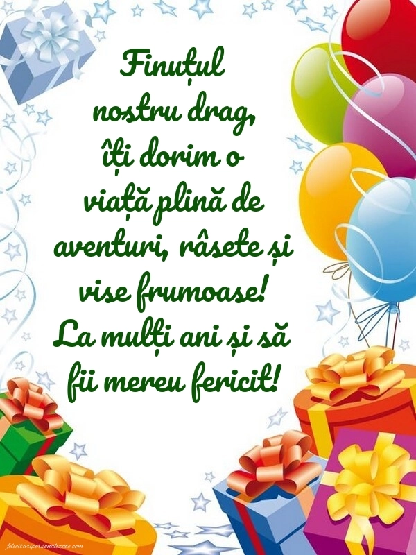 Imagini de Ziua de Naștere pentru Finuț: Baloane și Cadouri