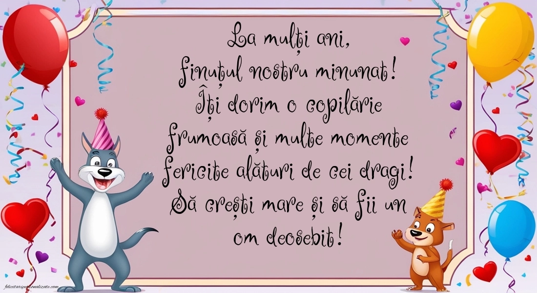 Imagini de Ziua de Naștere pentru Finuț: Animale