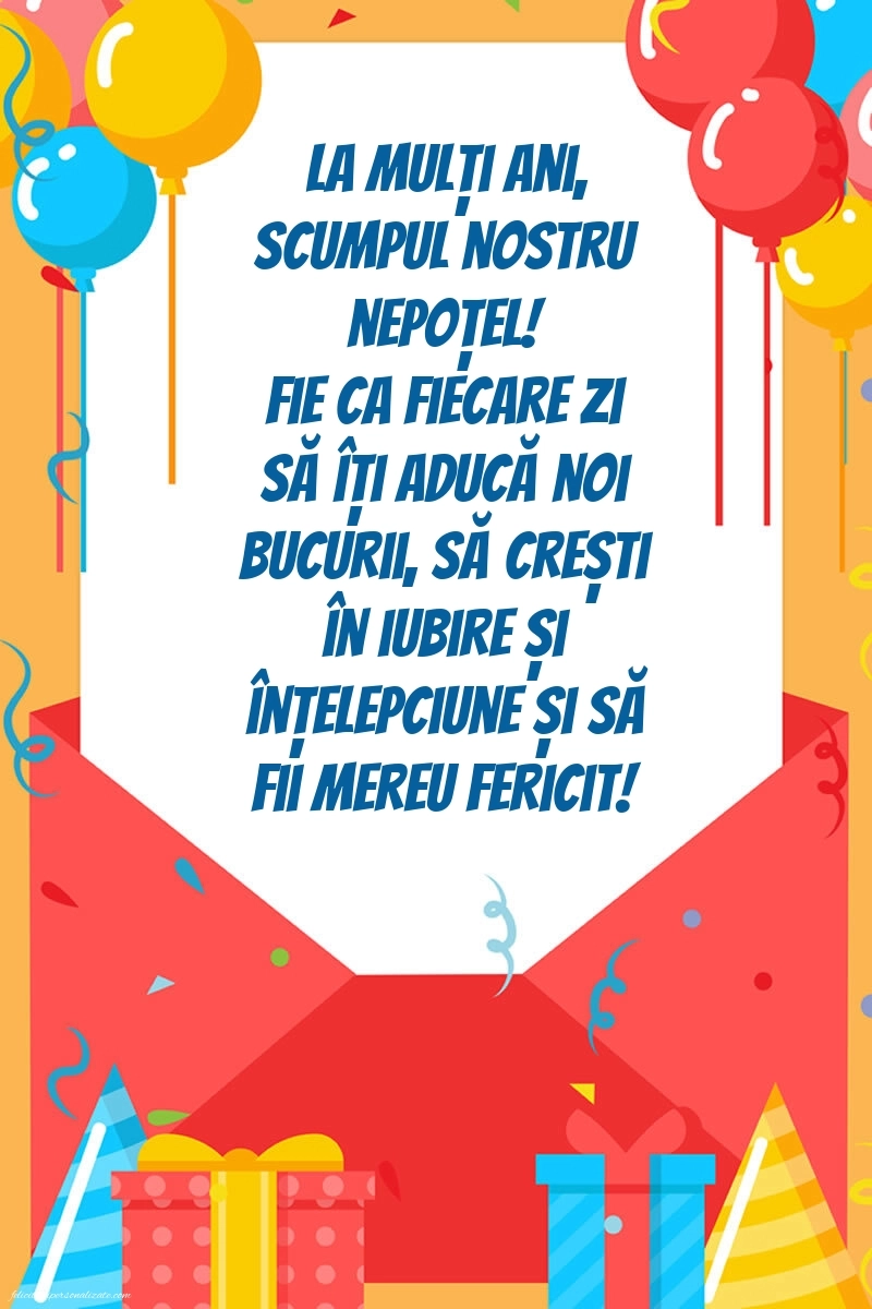 Imagini de Ziua de Naștere pentru Nepoțel: Baloane și Cadouri