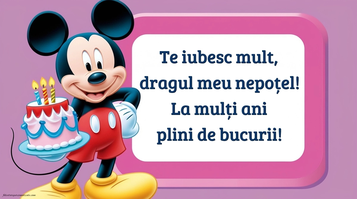 Imagini de La Mulți Ani pentru Nepoțelul meu: Mickey Mouse