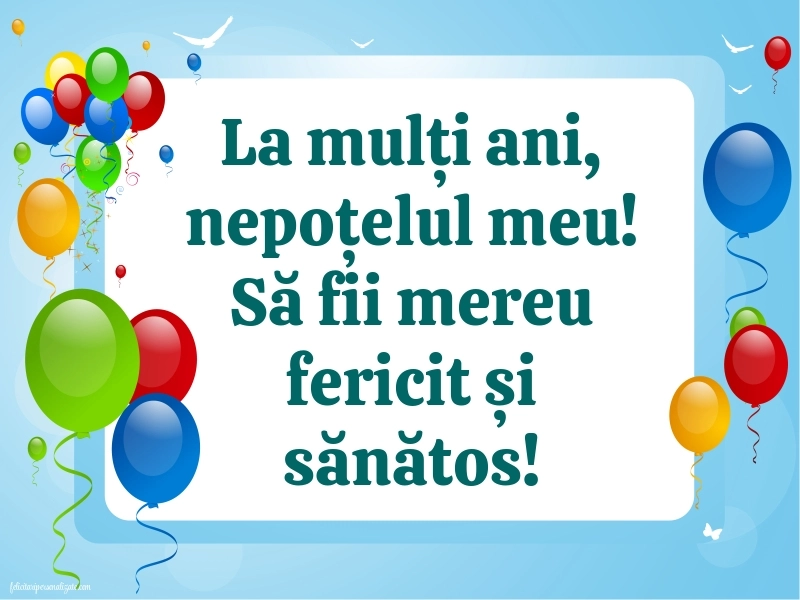Imagini de La Mulți Ani pentru Nepoțelul meu: Baloane