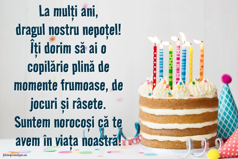 Imagini de La Mulți Ani pentru Nepoțelul meu: Tort