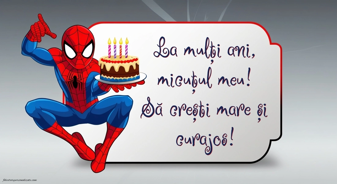 Imagini de La Mulți Ani pentru Nepoțelul meu: Spiderman
