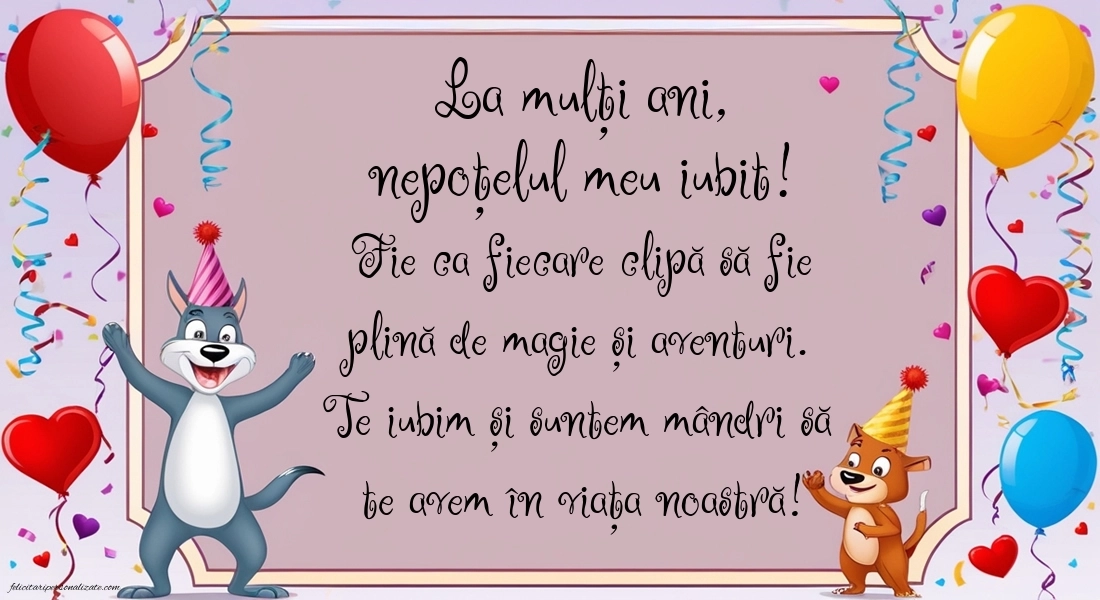 Imagini de Ziua de Naștere pentru Nepoțel: Animale