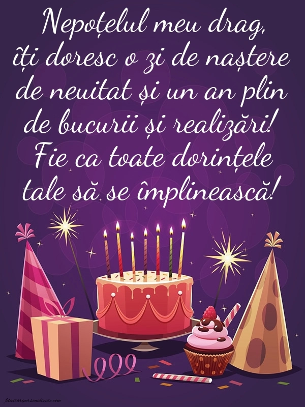 Imagini de La Mulți Ani pentru Nepoțelul meu: Tort