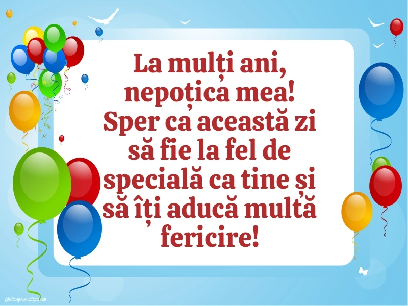 Imagini La Mulți Ani Nepoțica mea: Baloane