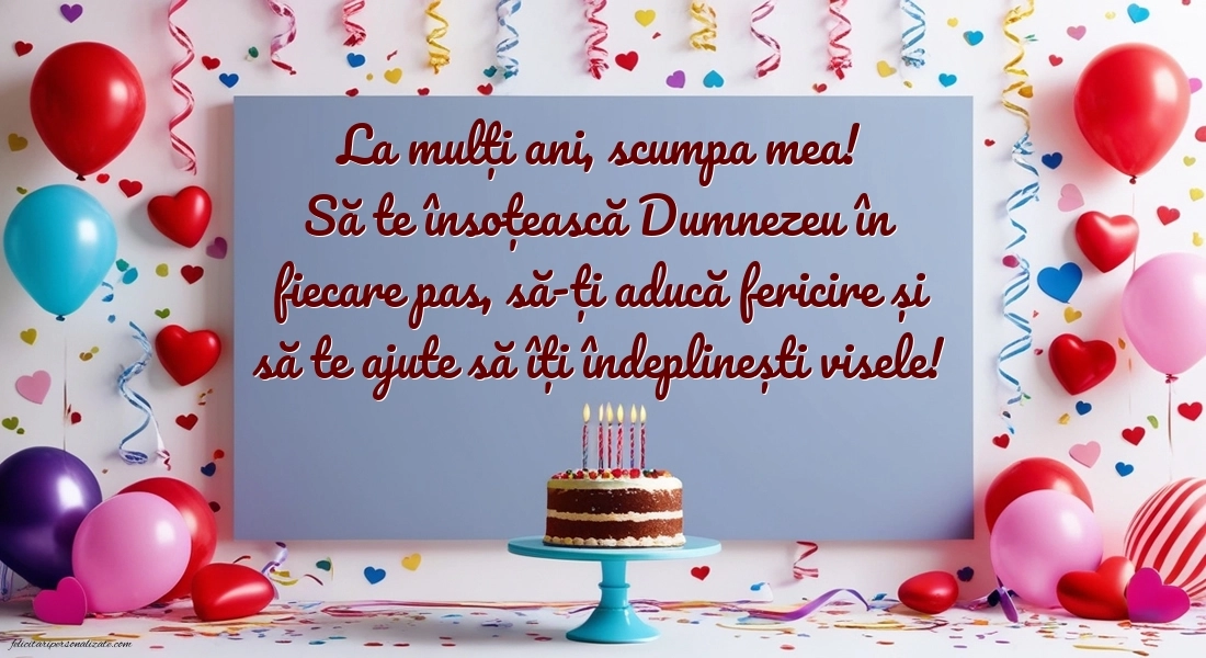 Imagini La Mulți Ani Nepoțica mea: Tort și baloane