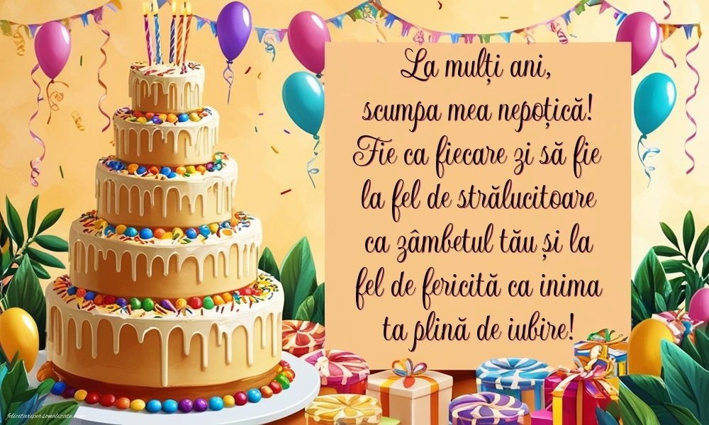 Imagini La Mulți Ani Nepoțica mea: Tort