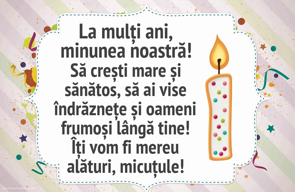 Imagini cu felicitări de LA MULȚI ANI pentru nepoțel de 1 an: Lumânări