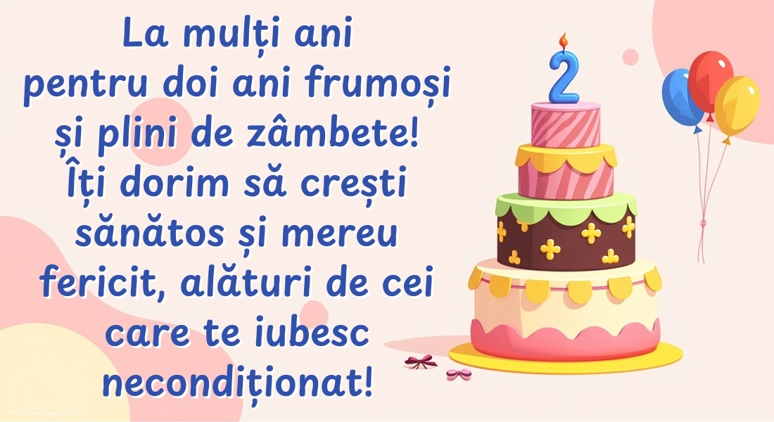 Imagini cu felicitări de LA MULȚI ANI pentru nepoțel de 2 ani: Tort