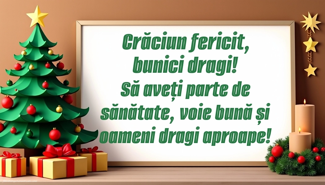Felicitări și imagini de Crăciun pentru bunici: Brad de Crăciun