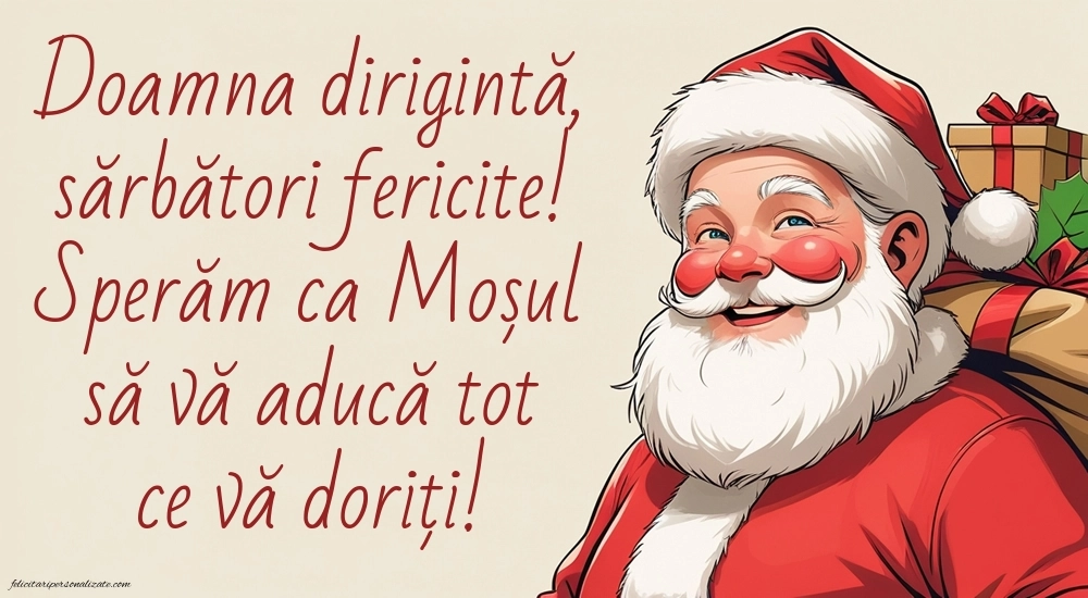 Felicitări și Imagini de Crăciun pentru Dirigintă: Moș Crăciun
