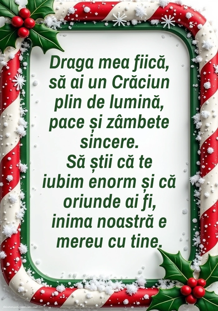 Felicitări și Imagini de Crăciun pentru Fiică: Aranjamente de Crăciun
