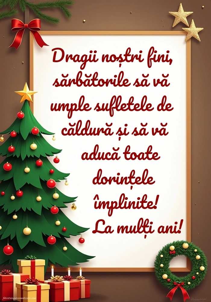 Felicitări și Imagini de Crăciun pentru Fini: Brad de Crăciun