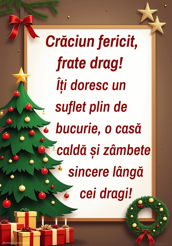 Imagini cu felicitări de Crăciun pentru Frate: Brad de Crăciun