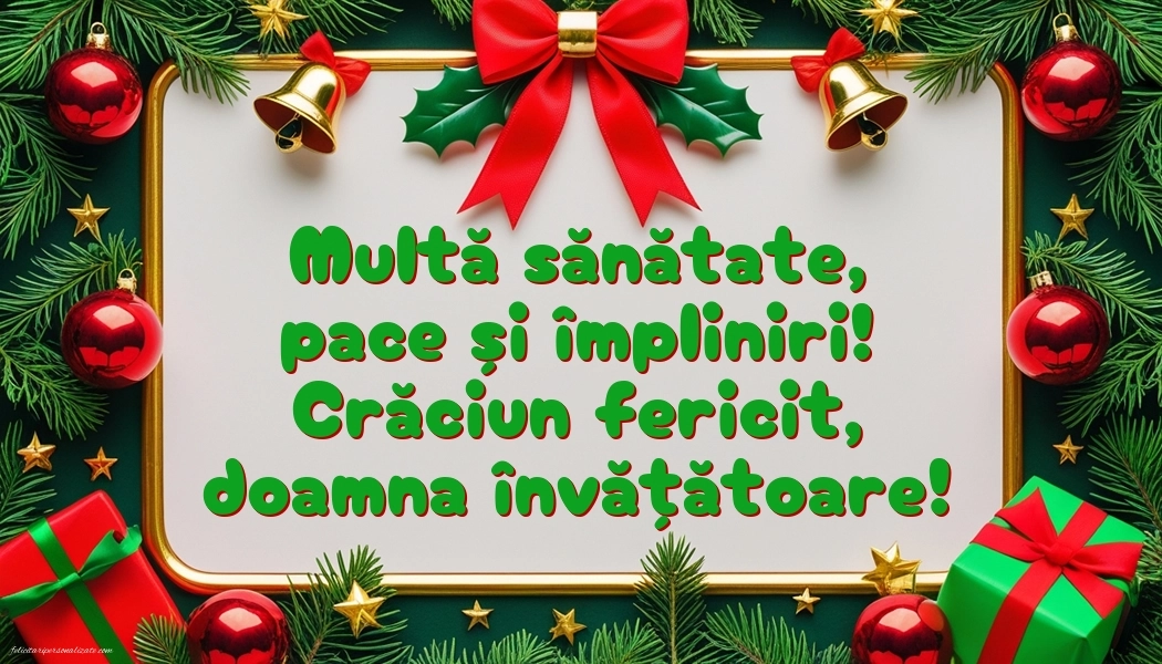 Felicitări și Imagini de Crăciun pentru Învățătoare: Aranjamente de Crăciun