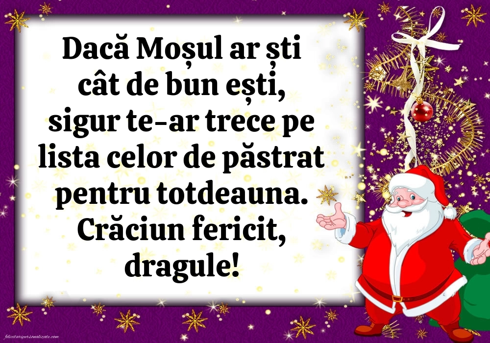 Felicitări cu imagini de Crăciun pentru Iubit: Moș Crăciun