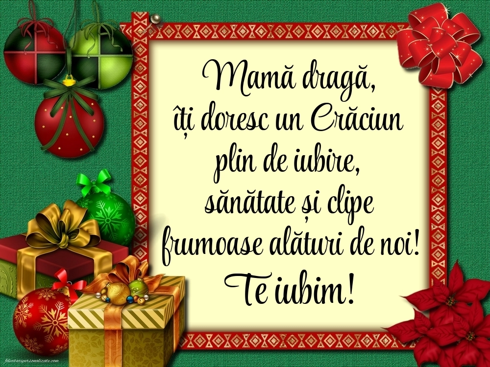 Imagini cu felicitări de Crăciun pentru Mama: Aranjamente de Crăciun