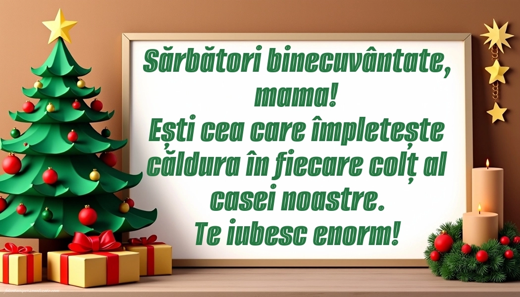 Imagini cu felicitări de Crăciun pentru Mama: Brad de Crăciun
