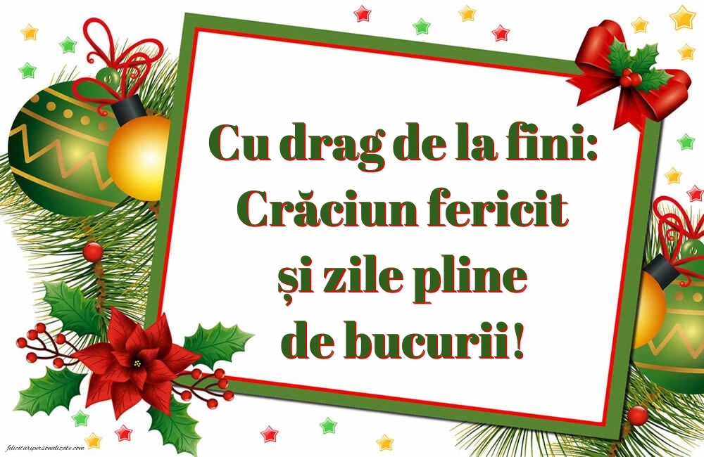 Felicitări și Imagini de Crăciun pentru Nași: Globuri de Crăciun