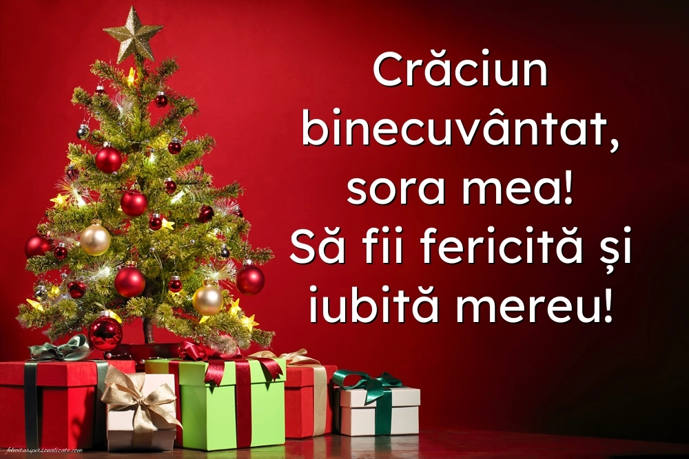 Imagini cu felicitări de Crăciun pentru Soră: Aranjamente de Crăciun