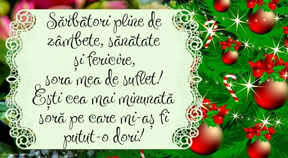 Imagini cu felicitări de Crăciun pentru Soră: Aranjamente de Crăciun