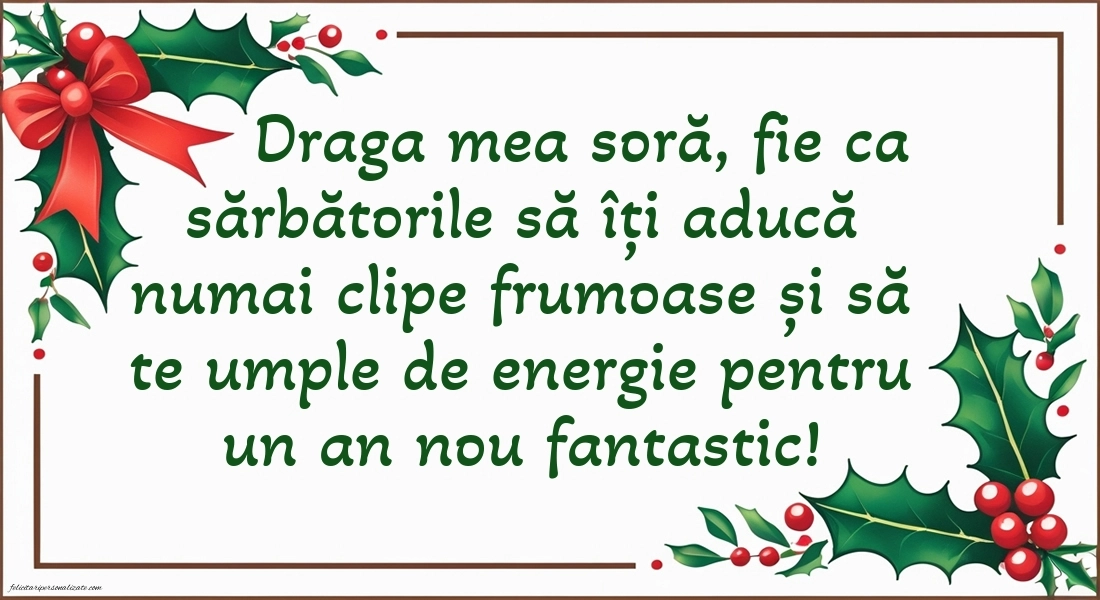 Imagini cu felicitări de Crăciun pentru Soră: Aranjamente de Crăciun