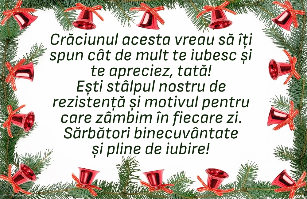 Imagini cu felicitări de Crăciun pentru Tată: Decorațiuni de Crăciun