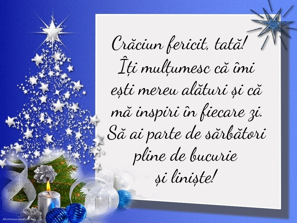 Imagini cu felicitări de Crăciun pentru Tată: Aranjamente de Crăciun