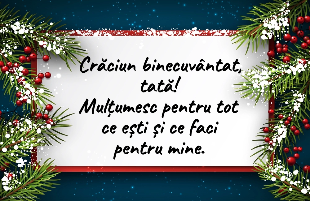 Imagini cu felicitări de Crăciun pentru Tată: Decorațiuni de Crăciun