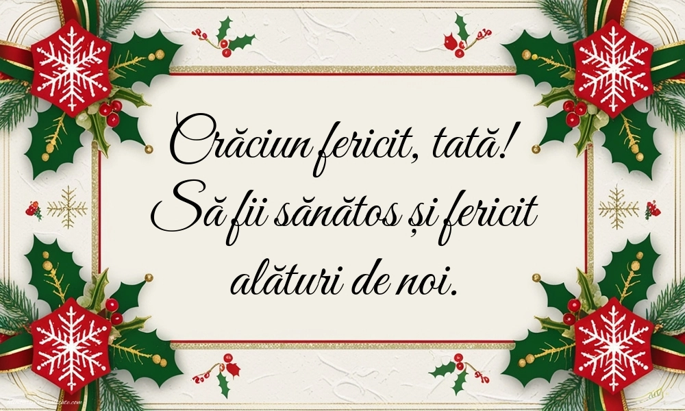 Imagini cu felicitări de Crăciun pentru Tată: Decorațiuni de Crăciun