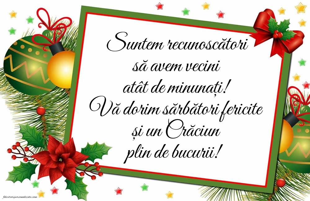 Imagini cu felicitări de Crăciun pentru vecini: Globuri de Crăciun