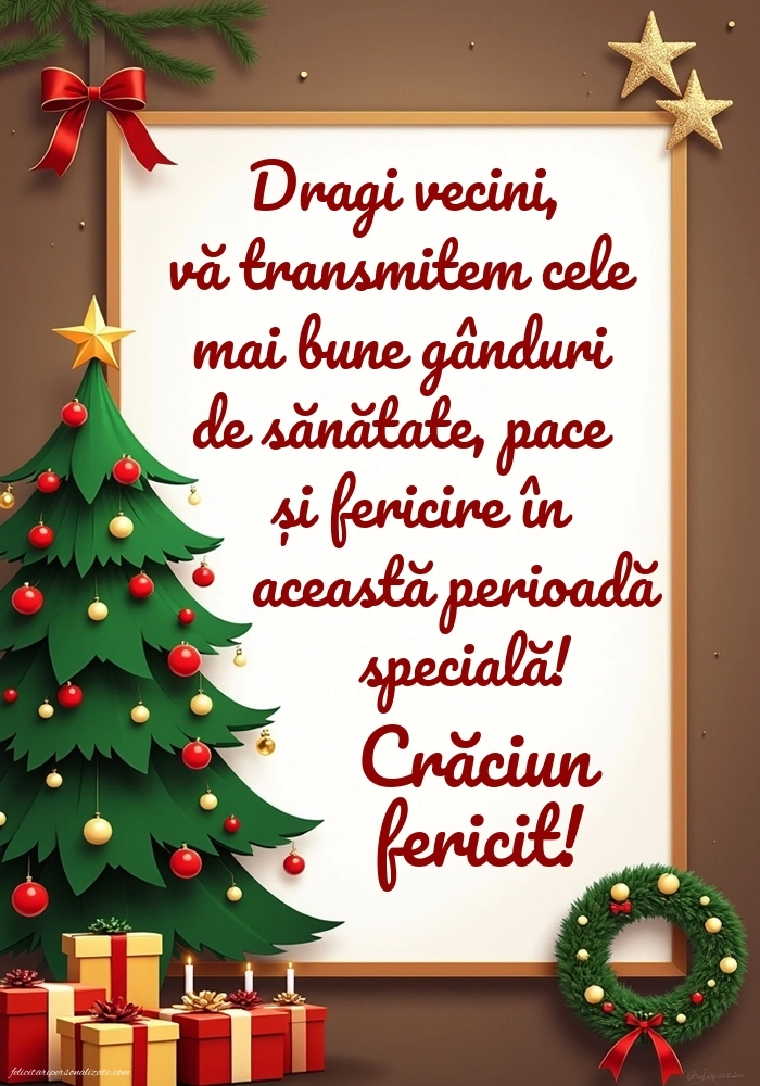 Imagini cu felicitări de Crăciun pentru vecini: Brad de Crăciun