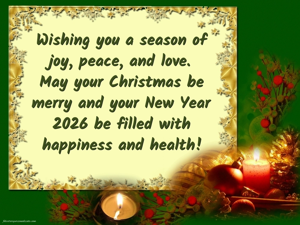 Felicitări și imagini de Crăciun și Anul Nou în Engleză: Aranjamente de Crăciun